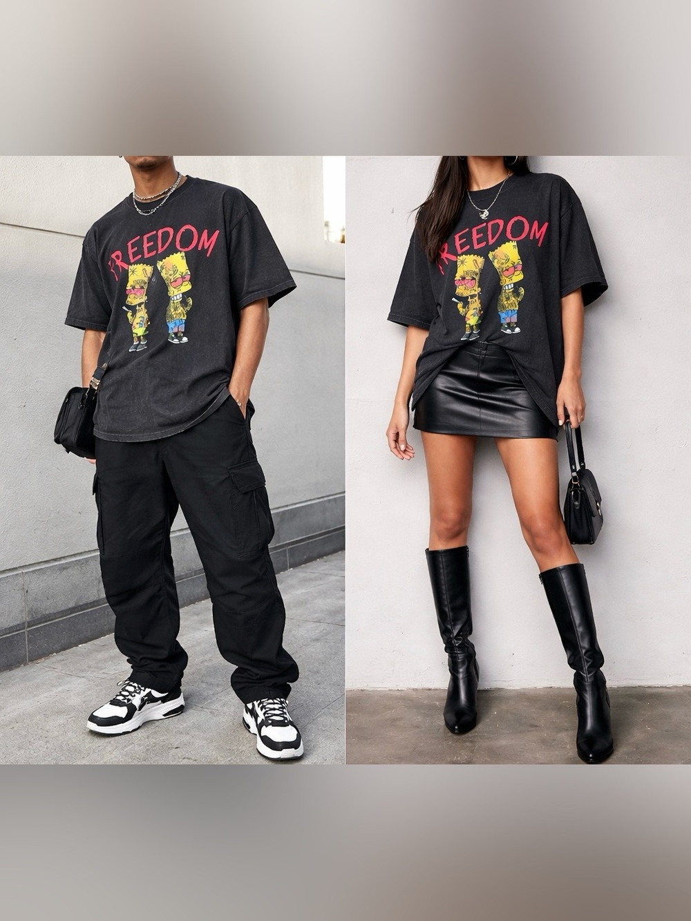 PHILOCTETES Freedom Graphic Tee The Simpsons Vintage Wash NWT Unisex Adult Sz S